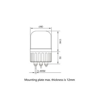 Lámpara de Advertencia Redonda SK-82L de 80 mm de Diámetro, 110 V, 220 V, 380 V, <span class=keywords><strong>Luz</strong></span> Constante Roja, Verde, Amarilla, Azul, Blanca, Señalización de <span class=keywords><strong>Luz</strong></span> Constante - Product Image 5