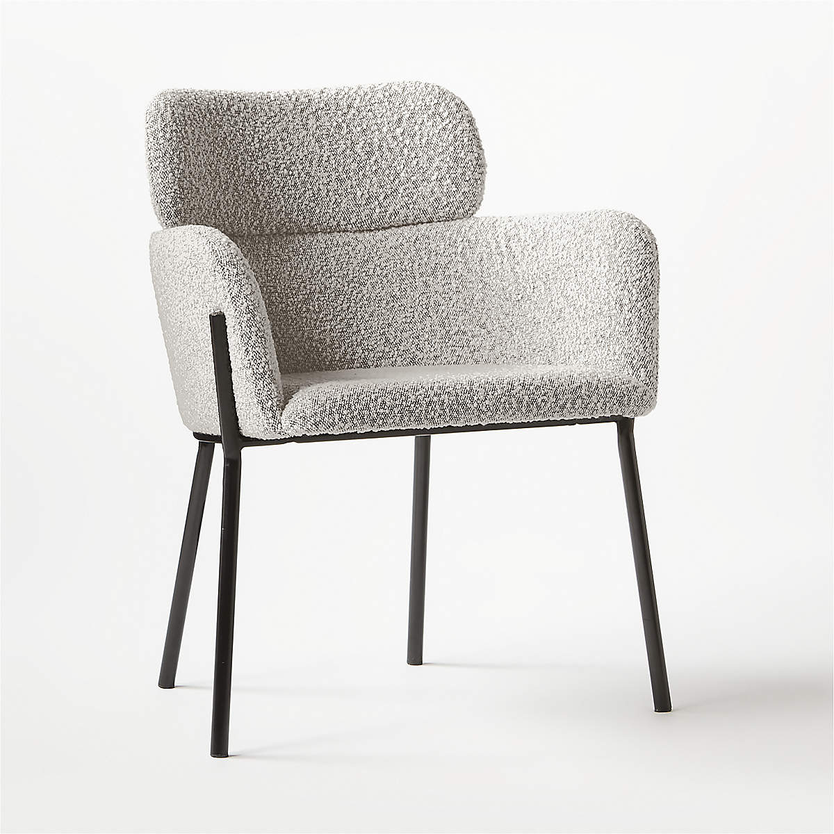 indoor table and chairs dining room furniture black and white boucle dining chair