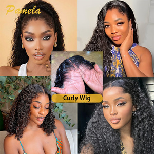 Wholesale Burmese Curl Transparent Lace <b>Front</b> <b>Wigs</b> Cheveux Humains Pre Plucked Hd Lace Frontal Burmese Curly <b>Wig</b> - Product Image 5