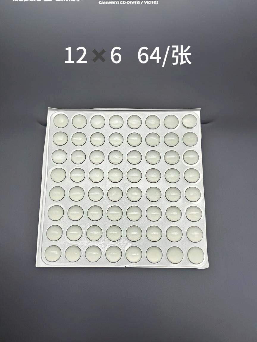 Haute hémisphère transparent 12*6mm 64/feuille