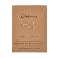 Neue Goldene Sternenhimmel 12 Sternzeichen Strass Legierung Modische Halskette - Sternzeichen-Halskette Choker Neujahr Schulanfang
