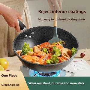 <span class=keywords><strong>Wok</strong></span> antiadhésif de qualité supérieure, poêle à frire sans fumée pour la maison, compatible avec toutes les plaques de cuisson pour une cuisine quotidienne facile - Product Image 2