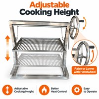 Insert de barbecue Santa Maria avec volant pour réglage de la hauteur, pour grillades au-dessus du feu de charbon ouvert