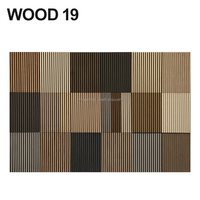 Échantillon gratuit Offre spéciale Panneaux acoustiques en bois de noyer naturel Panneau fibre de polyester MDF Matériau insonorisé Latte murale en bois