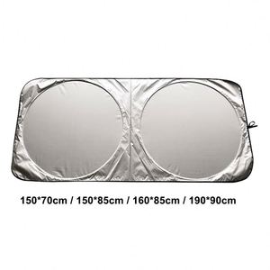 Pare-soleil de voiture pliable personnalisé de haute qualité QM, pare-soleil de pare-brise blanc pour voiture avec logo - Product Image 6