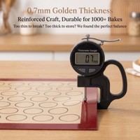 Tapis de cuisson en silicone 300*400*0.7mm avec cercles à biscuits imprimés, plaque de cuisson en silicone platine, taille personnalisée avec logo pour la vente en gros