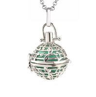 Collier diffuseur d'huiles essentielles en alliage suspendu pour aromathérapie unisexe