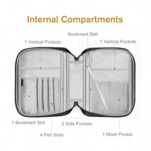 Free Sample Black <b>Bible</b> Cover Organizer <b>Bible</b> Carrying <b>Case</b> with Zippered Pockets and Strong Handle <b>Bible</b> Holder <b>for</b> Men - Product Image 2