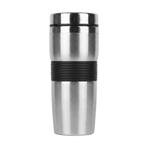 Stainless Steel Tumbler Vacuum Insulated Double Wall Travel Mug with Silicone Sleeve Minimalist Design - Product Image 1