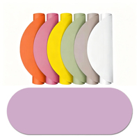 Tapis de yoga ovale YCOM 5 mm en fibre de coco avec surface en PU, antidérapant, résistant à l'usure, absorbant les chocs, écologique, imperméable, tapis d'exercice