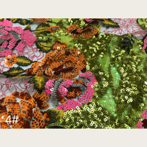 Tessuto in <span class=keywords><strong>Tulle</strong></span> Ricamato con Paillettes Floreali a Rosa G2981, Copertura Completa, 5 Colori, per Abiti da Sera, Costumi da Palcoscenico, Vestiti da Festa - Product Image 4