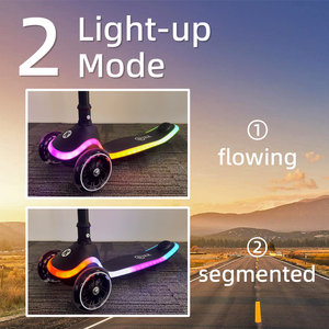 Trottinette pliable pour enfants en gros avec plateau et roues lumineux - Product Image 2