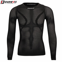 Haut de compression pour homme à manches longues, séchage rapide, sous-vêtement de sport personnalisé pour le cyclisme et le fitness