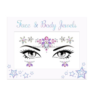 Shinein adhésif pierres précieuses visage bijou autocollant temporaire <span class=keywords><strong>diamant</strong></span> strass visage gemme autocollant pour <span class=keywords><strong>femme</strong></span> acrylique <span class=keywords><strong>tatouage</strong></span> autocollant - Product Image 4