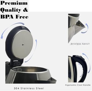 Wholesale 2L Overheating Protection Cordless Stainless Steel Water Heater Jug Electric <b>Kettle</b> - Product Image 3