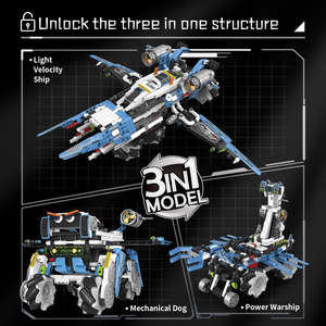 电动积木套装2.4克遥控机器人玩具<span class=keywords><strong>3</strong></span>合1 DIY组装应用可编程蒸汽遥控儿童狗玩具 - Product Image 3