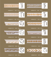Moulures de plafond et de mur modernes en polystyrène expansé (EPS) avec motif floral doré en relief pour la décoration intérieure