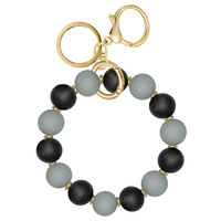 Armband Schlüssel bund Silikon Perlen Schlüssel ring Armband für Frauen Elastic Armreif Schlüssel anhänger