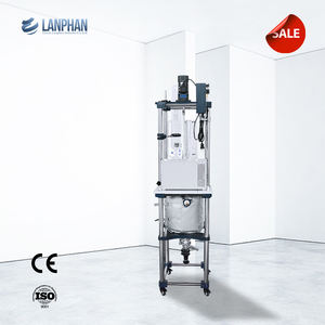 Sürekli 10L Lab anahtar teslimi alt filtre biyodizel üretim ceket cam ultrasonik reaktör fiyatı - Product Image 6