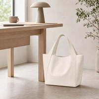 Sac fourre-tout pliable en toile personnalisé avec fermeture éclair, poignées longues, design texturé - Vente en gros OEM/ODM pour marques de détail