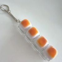 Porte-clés 3D Anime en forme de pain, jouet anti-stress amusant pour clavier mécanique, idéal pour sac, clé de voiture, décoration de téléphone - Vente en gros