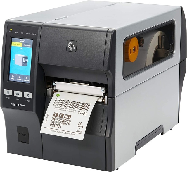 Original Zebra ZT411 Industrial Thermal Barcode Printer 300dpi High Resolution Color 4x6 in Stock