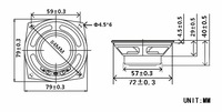 (3-007) Haut-parleur large bande étanche de 3 pouces (79 mm) 15W/20W 4/8 Ohm avec cône en PP et contour en caoutchouc pour extérieur et audio marin