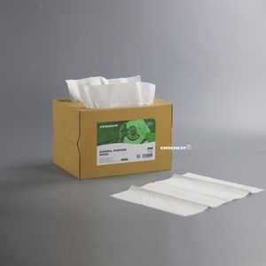 Boîte pop-up filée blanche non tissée de taille <span class=keywords><strong>personnalisée</strong></span> de haute qualité chiffons de nettoyage à sec sans poussière légers serviettes propres - Product Image 1