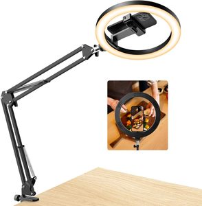 Sıcak satış selfi ışığı halka canlı yayın masaüstü Selfie parantez standı halka ışık tutucu ile Led cep telefonu - Product Image 1