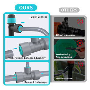 Kit <span class=keywords><strong>d</strong></span>'Irrigation Yongquan Bricolage à Insertion Rapide avec Buses, <span class=keywords><strong>Arrosage</strong></span> Goutte à Goutte et Pulvérisation <span class=keywords><strong>pour</strong></span> <span class=keywords><strong>Jardin</strong></span>, Fleurs et Plantes - Product Image 3
