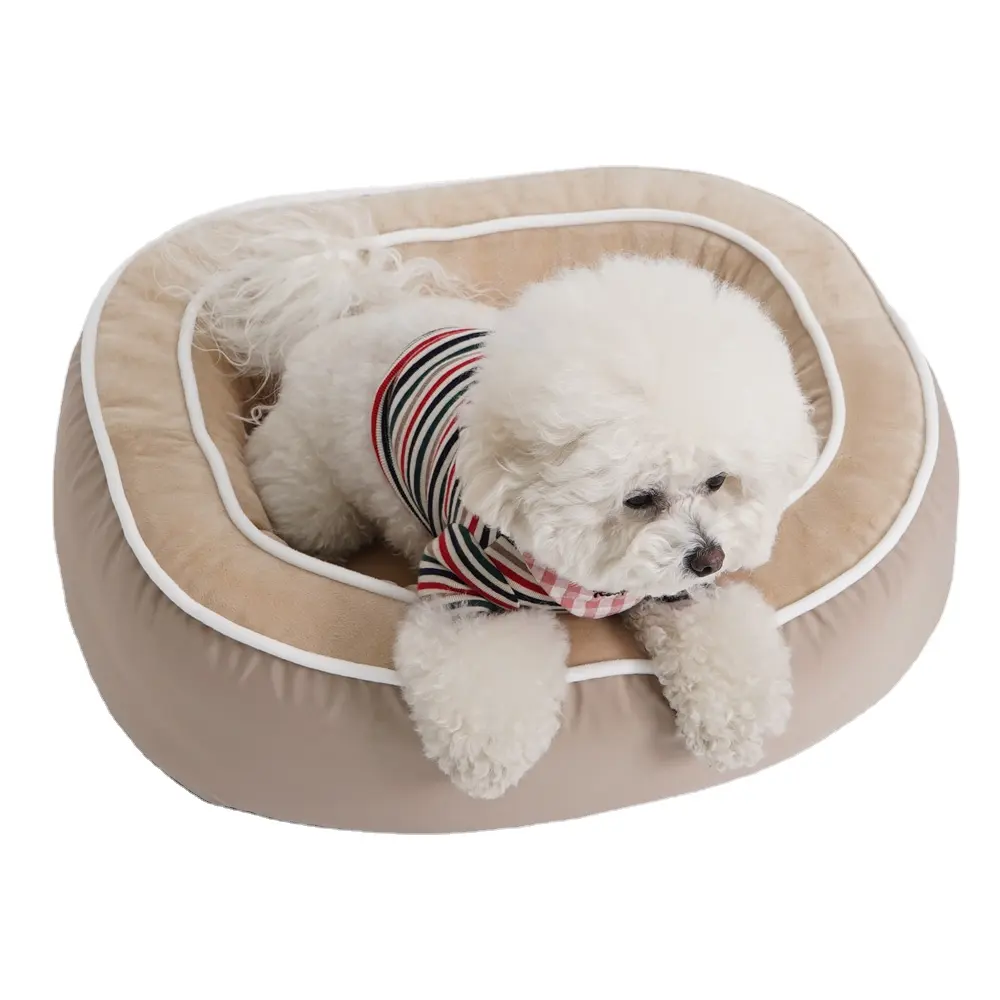 Nouveau prix de gros personnalisé luxe lavable fond antidérapant lit pour animaux de compagnie canapé chien canapé avec revêtement amovible