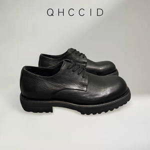 Zapatillas de Cuero para Hombre, Negras, Tacón Medio, Cordones Delanteros, Color Sólido, Casuales, Primavera Verano 2025, Modernas, Transpirables y Ligeras - Product Image 4
