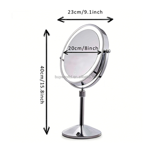 <span class=keywords><strong>Specchio</strong></span> Cosmetico da Tavolo LED con Altezza Regolabile, Ricaricabile, Bifacciale, <span class=keywords><strong>Ingrandimento</strong></span> 10x, Rotazione a 360° - Product Image 3