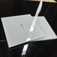 Interrupteur de lampe de fabrication industrielle avec couvercle en verre trempé Gorilla Glass, panneau tactile Z-Wave, plaque frontale