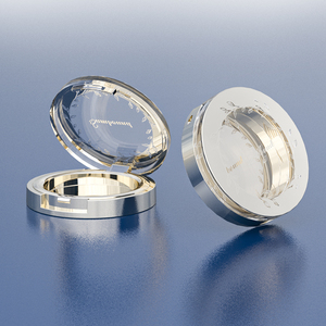 Paleta de rubor de plástico redonda personalizable con embalaje de PVA biodegradable para cosméticos de polvo suelto - Product Image 5