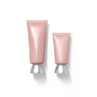Tubo suave de plástico sqeeze para el cuidado de la piel, cosmético de color rosa, 50g, nuevo diseño de lujo