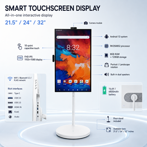 Vente en gros d'usine, écran LED LCD interactif intelligent Android de 27 pouces, affichage intérieur Full HD, CMS gratuit, <span class=keywords><strong>WiFi</strong></span> sans fil, mobile, caméra 1300W - Product Image 2