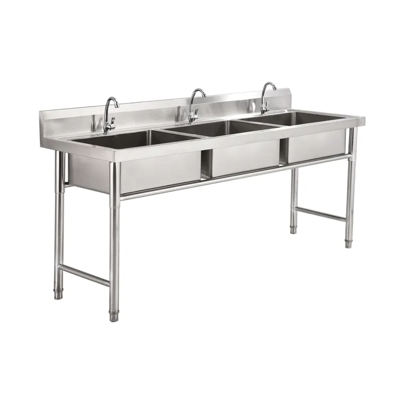 2021 Commercial stainless steel single hole, double hole, three hole washing sink for kitchen