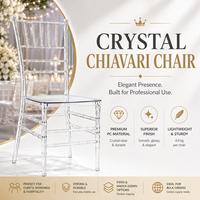Chaise empilable transparente en PC moderne pour mobilier d'hôtel, usage commercial, durable et imperméable