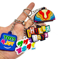 Logo Kustom 2D dan 3D Gantungan Kunci Karet Kustom PVC Lembut Carabiner untuk Barang Promosi