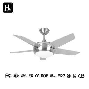 Ventilateur de plafond LED à économie d'énergie avec lumière, design moderne, pales en contreplaqué de 52 pouces, moteur DC à 6 vitesses, intensité réglable - Product Image 5