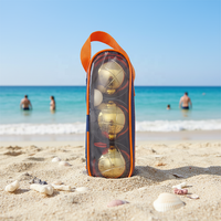 Ensemble de pétanque ZQURE Gold avec 3 boules et sac transparent pour les sports et divertissements en plein air