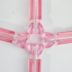 Capuchon en forme de coeur 3ml <span class=keywords><strong>Rectangle</strong></span> rose en plastique emballage de brosse personnalisé pour conteneur de crème d'huile à lèvres Tubes de brillant à lèvres rose - Product Image 3