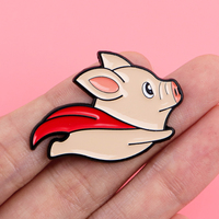 Broches en émail humoristiques cochon mignon, badges de dessin animé, épingles de revers pour sacs à dos, vêtements, accessoires, bijoux animaux, cadeaux d'anniversaire