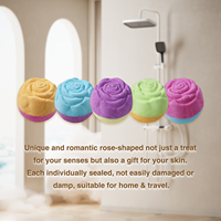Bombes de bain à la rose aux huiles essentielles faites à la main, hydratantes pour peaux sèches, bombes de bain moussantes relaxantes pour spa, idée cadeau pour hommes et femmes