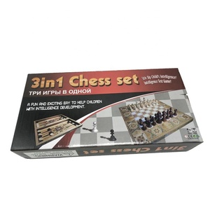 La combinazione di gioco 3 - <span class=keywords><strong>in</strong></span> - 1 <span class=keywords><strong>in</strong></span> <span class=keywords><strong>legno</strong></span>, inclusi <span class=keywords><strong>Backgammon</strong></span> e dama di scacchi, offre esperienze di gioco ricche e diversificate - Product Image 6