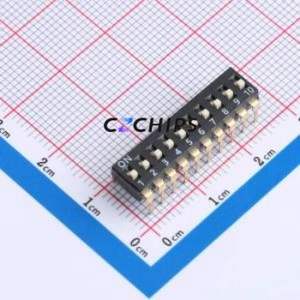 DSIC-C-10 DIP Switch Through hole Component (THT) Switch 10 2.54mm Black - Product Image 1