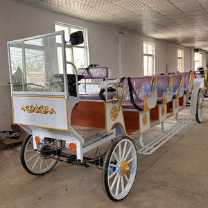 รถม้าไฟฟ้าทรงวิคตอเรียนแบบหลายแถว ดีไซน์หรูหราใหม่ สำหรับ 8-12 ที่นั่ง โครงสร้างเหล็ก 4 ล้อ สำหรับเที่ยวชมสถานที่ สีสั่งทำได้ รับประกัน 2 ปี - Product Image 5