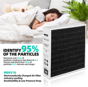 Lennox X6675 Khỏe Mạnh Khí Hậu Tương Thích 20X25X5 <span class=keywords><strong>Merv</strong></span> <span class=keywords><strong>16</strong></span> Carbon Sạch Nhà Lò Lọc Cho Hệ Thống HVAC Bộ Lọc Không Khí - Product Image 5