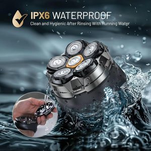 เครื่องโกนหนวดไฟฟ้าแบบฟอยล์กันน้ำ IPX6 พร้อมสายชาร์จ Type-C ไร้สาย สำหรับผู้ชายหัวล้านและใช้ในครัวเรือน ใช้งานได้นาน 90 นาที - Product Image 4